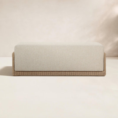 55" Patio Bench Ottoman