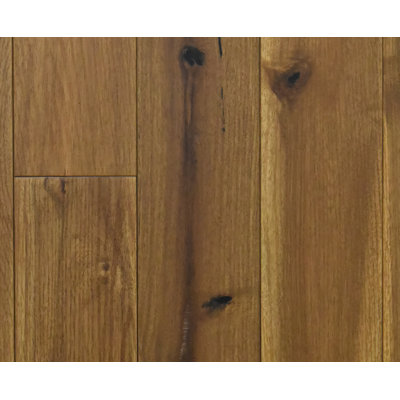 Parquet en bois d'acacia massif à finition gaufrée à grain de chêne acacia, 5/8 po (0,63 po) d'épaisseur x 4 1/3 po (4,3 po) x longueur variable