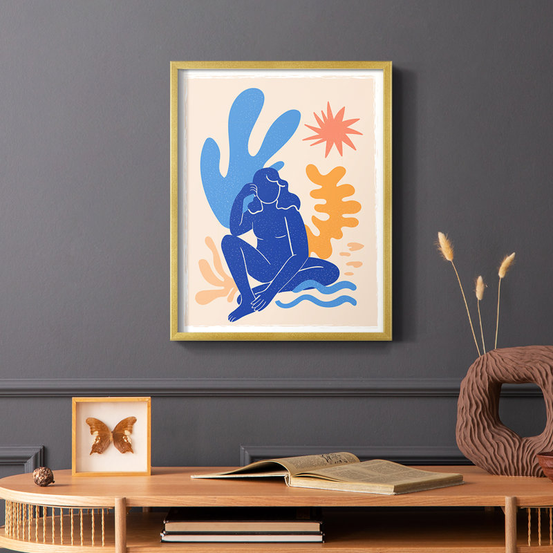 Matisse CECLX III, reproduction d'art encadrée - bois massif, H 20 po x l 16 po, Or