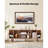 TV Stand, Boho Entertainment Center for TVs up to 58 in, 350 lbs Load, TV Media Console Table with Adjustable Storage Shelves and Rolling Door, Television Stand for Living Room, Bedroom, Burlywood-1151375294