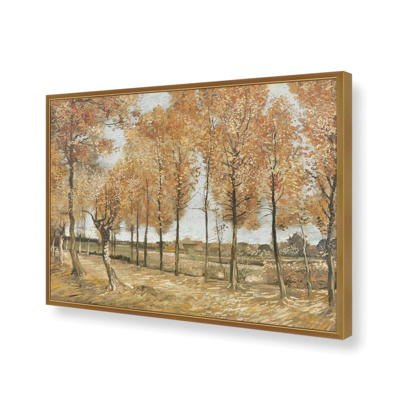 Reproduction d'art encadrée «Foilage» encadrée par Amber Sterling, L 32 po x H 24 po, Doré, Impression encadrée