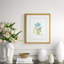 Blue Floral With Ribbon-A Print