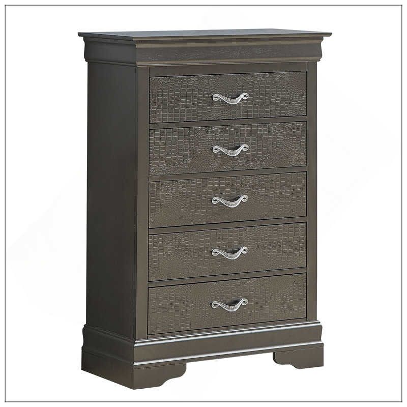 Commode noire élégante en métal transitionnel
