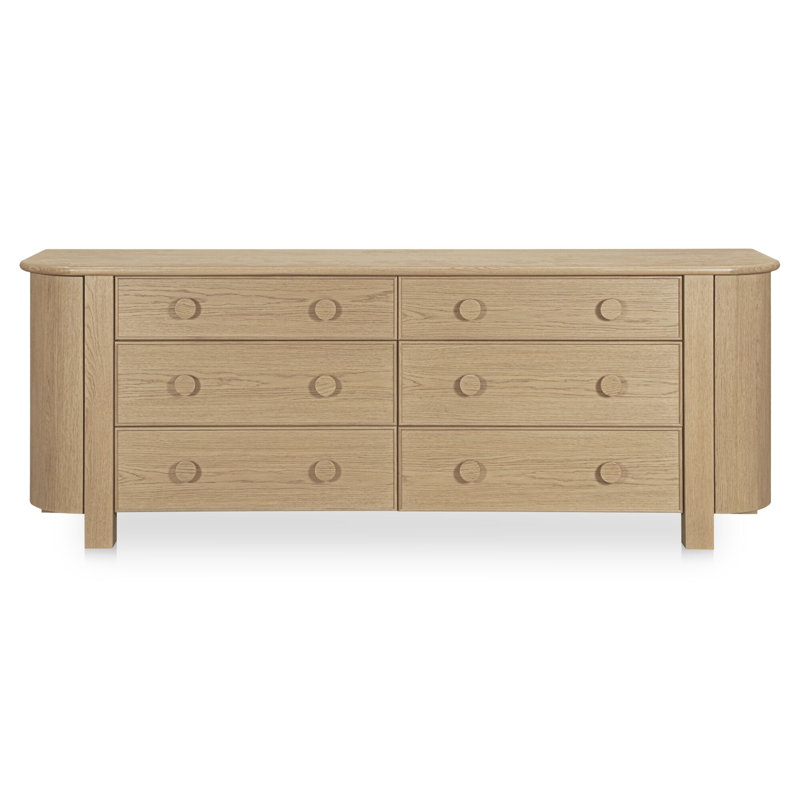 Loren 6 Drawer Dresser Dark Brown, Brown