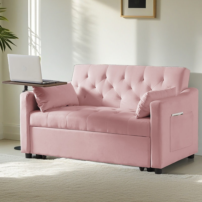 VELVET SOFA BED, Pink Velvet