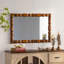Miroir mural rétro en bois sculpté