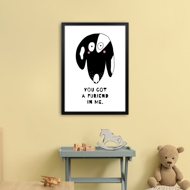 Dog by Miniofmine - Print, 63cm H x 46cm W x 3cm D, Brown Framed
