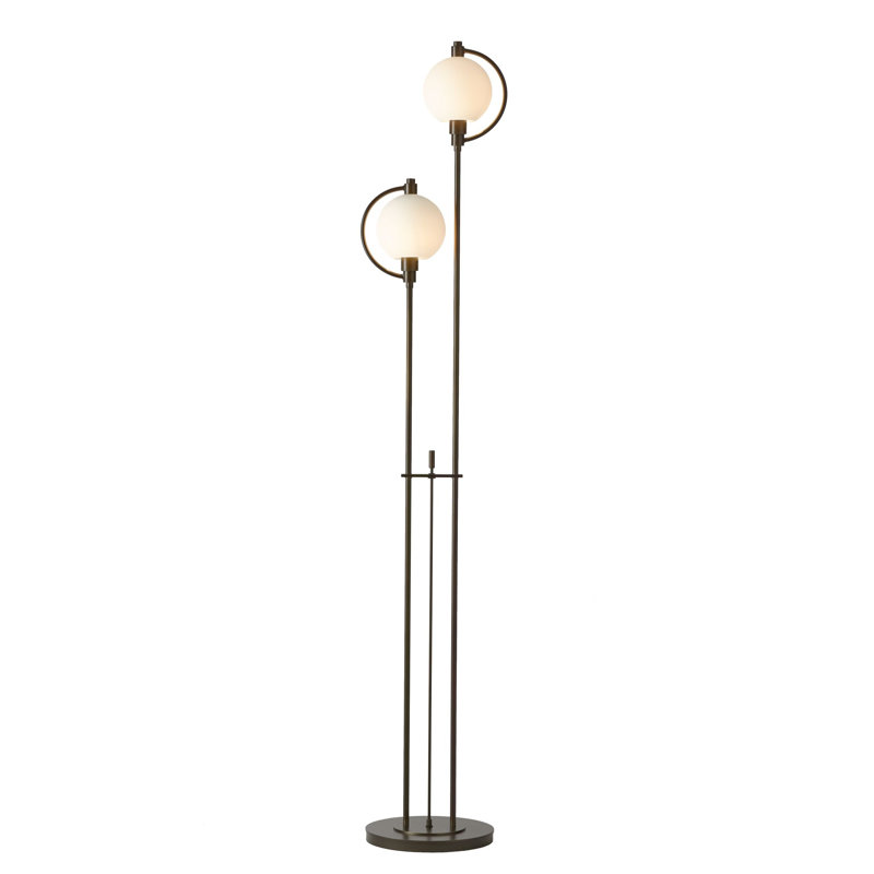 Pluto 68.1" Novelty Floor Lamp, Bronze, Opal