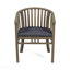Ensemble de 2 chaises d'extérieur en bois avec coussins, gris foncé, finition grise