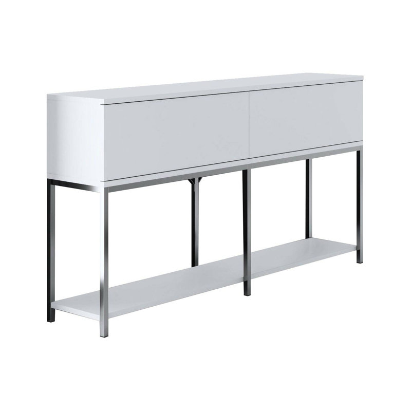Adharsh 150cm Sideboard, White/Silver