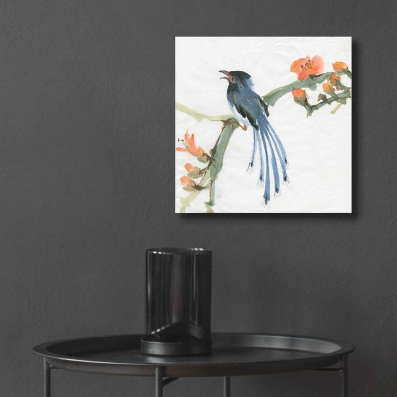 «Formose Blue Magpie» par Chris Paschke - reproduction non encadrée, H 12 po x l 12 po x P 0,13 po, Acrylique