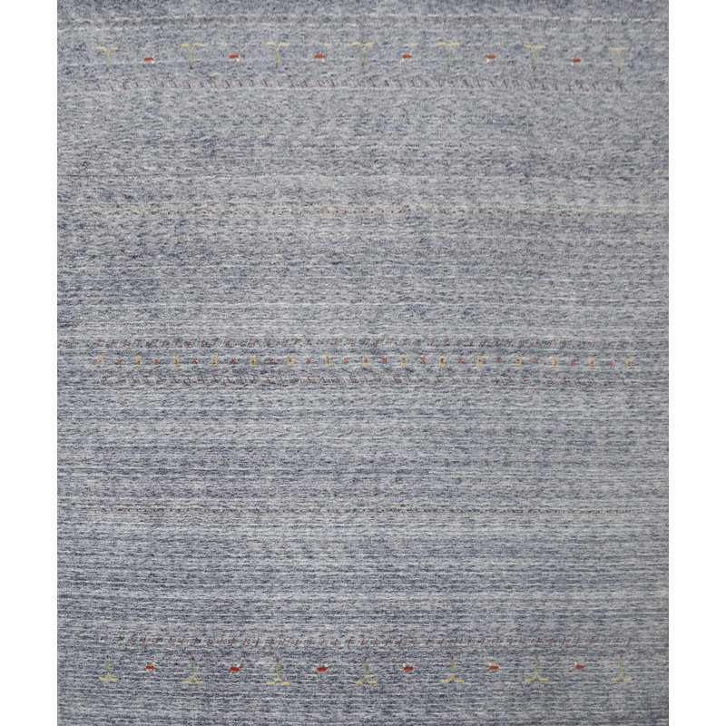 Tapis carré en laine fabriqué à la main de style Gabbeh 10 x 10