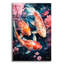Art mural en verre Koi Carp and Peach Flowers par Momart-2013242479