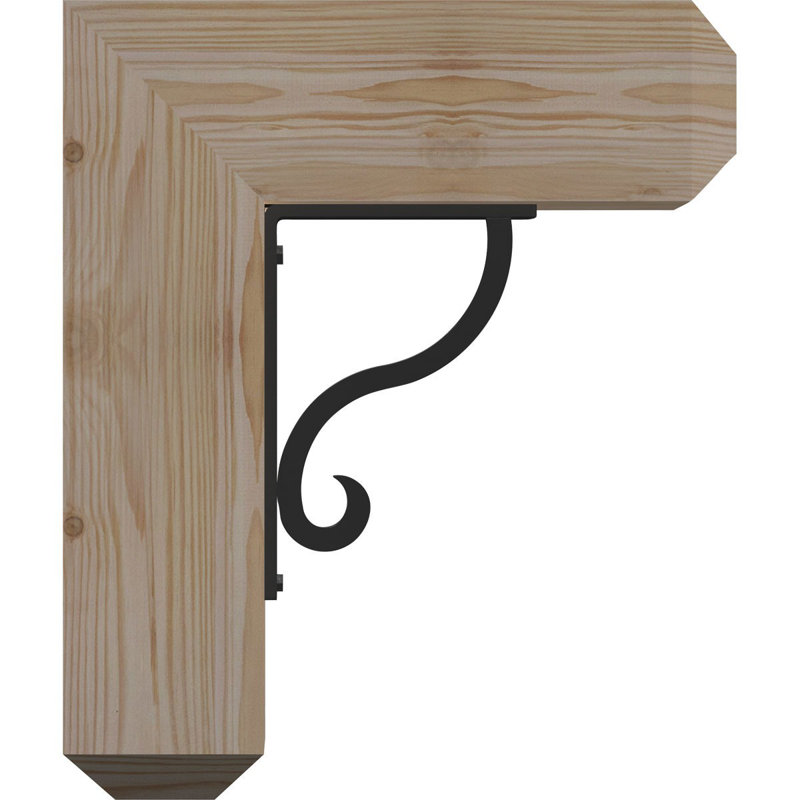 Support simple Ironcrest de 4 po Ashford, 16"H x 13 1/2"D, 4"W x 4"T Douglas Fir (Rough Sawn)