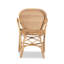 Chaise de salle à manger moderne en bohème moderne avec finition brun naturel