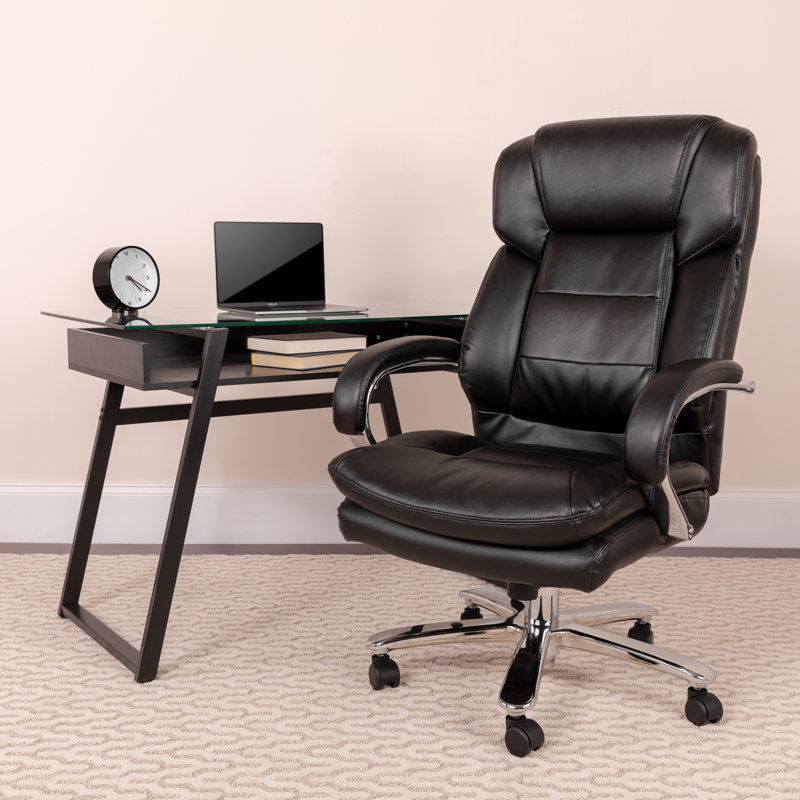 Belladonna Big & Tall LeatherSoft Ergonomic Office Chair with Headrest and Loop Arms
