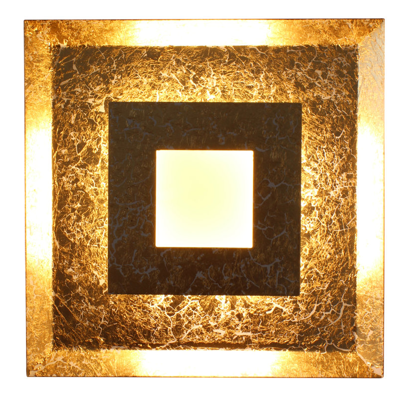 Lenzee LED Flush Mounted Sconce, Gold