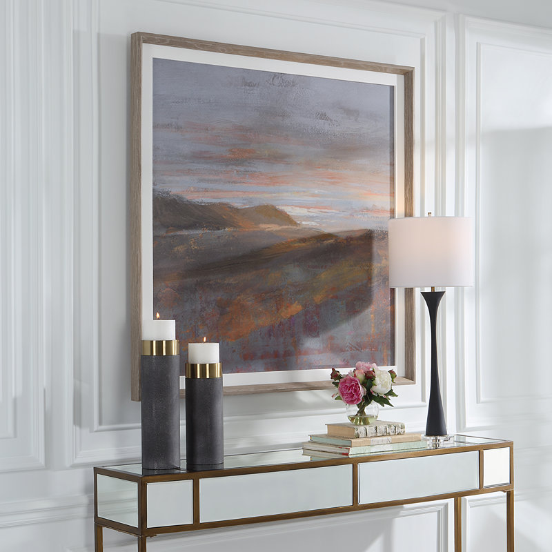 Oversized Natural Landscape Print with Light Oak Frame