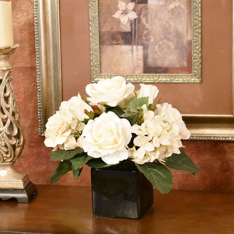 Faux Silk Mixed Assortment Arrangement in Vase