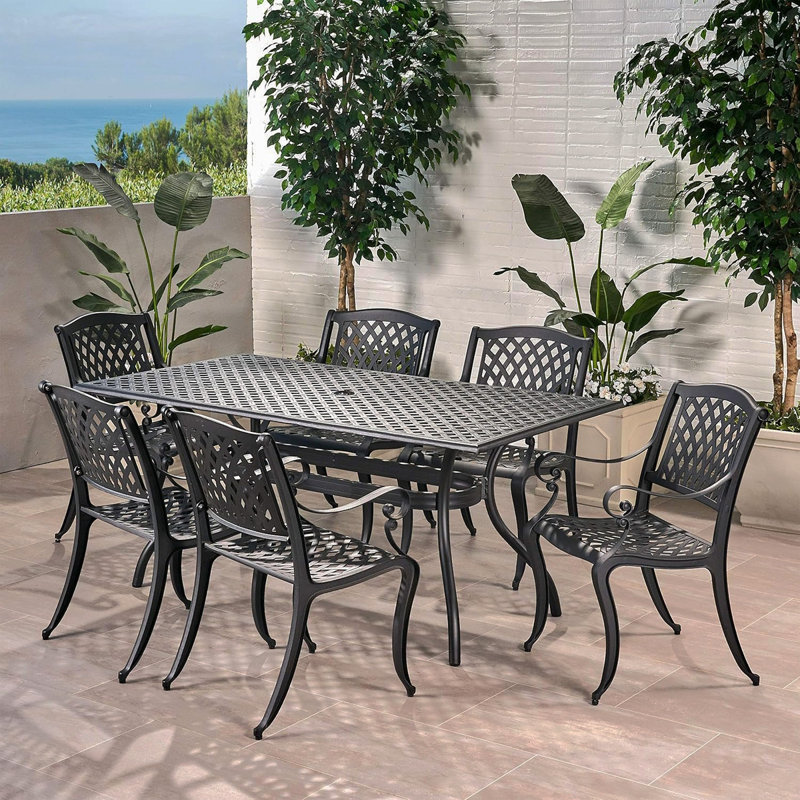 Calisa Rectangular 6 - Person 63" Long Dining Set