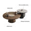 Ensemble de tables basses en bois de style minimaliste