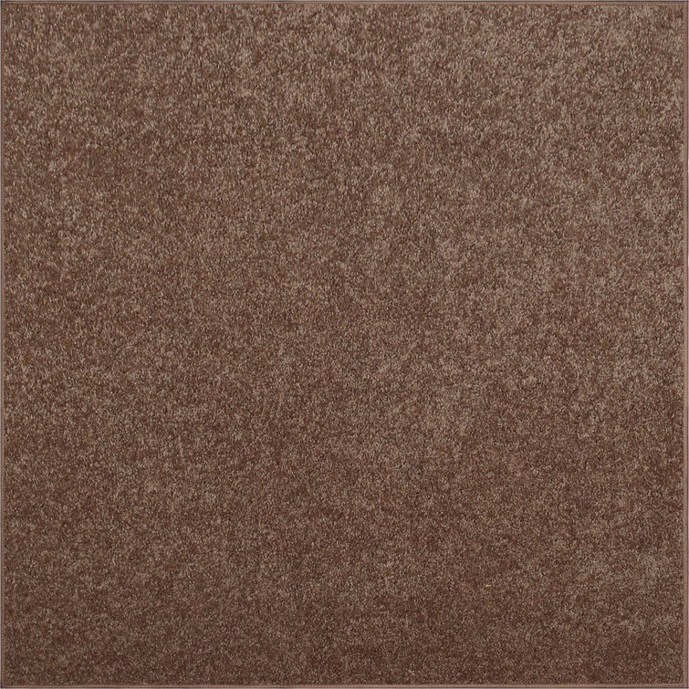 Antto Solid Low-Pile Brown Rug