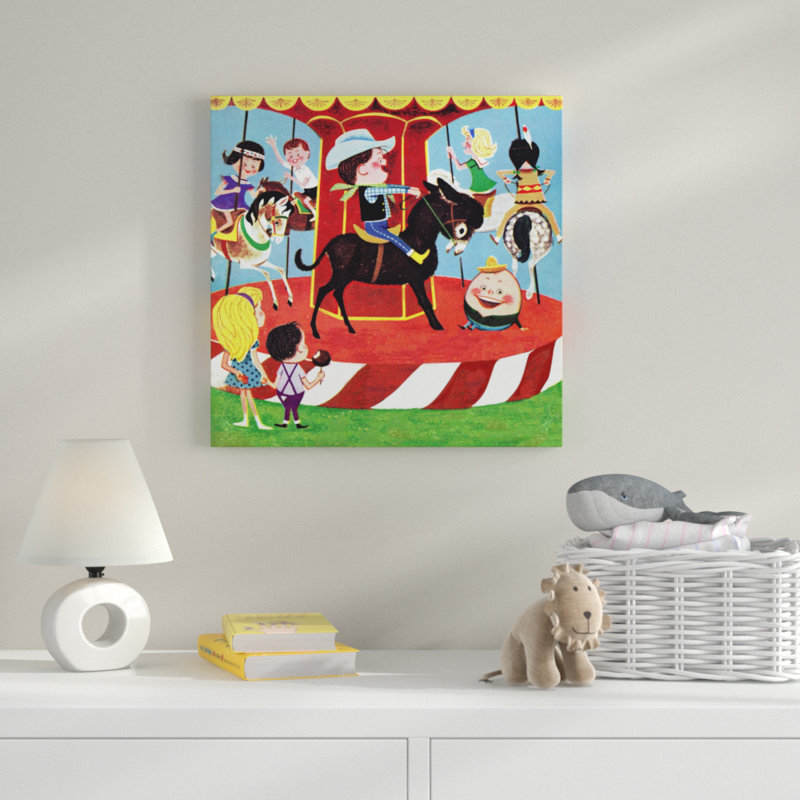 Carrousel, reproduction sur toile tendue, 40 po x 40 po