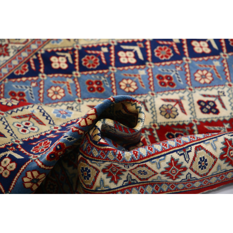 Tapis tribal coloré en laine noué à la main 3 x 5 pi pour chambre à coucher