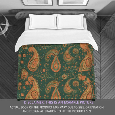 Édredon en microfibre Botanical Green / Orange