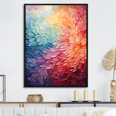 «Dreamy Rainbow Reverie Feathers», reproduction sur toile