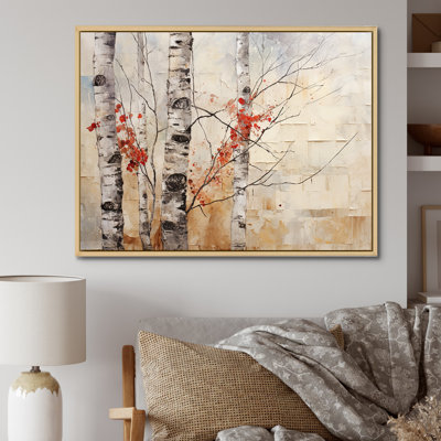 " White And Red Birch Wood In Winter I "