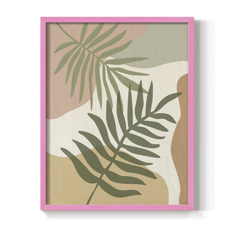 «Mid Century Palm II», H 11 po x l 9 po, Rose