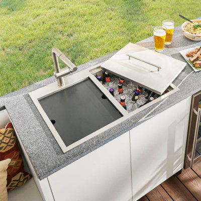 Merino 13 in. Stainless Steel 7 Grade 304 Stainless Steel Drop-In and Mounting / Installation Required Outdoor