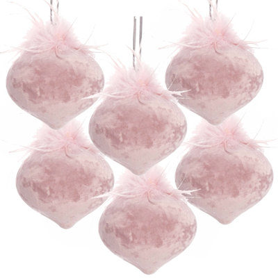 D3.9" Christmas Ball Ornaments, Glass Decorative Hanging Ball Christmas Tree Ornaments For Holiday Party Decorations, Set Of 6