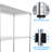 48" H X 48" W X 18" D Height Adjustable Storage 3-tier Wire Shelving Unit-1508488224