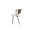 Chaises de salle à manger en osier - ensemble de 2 pièces - chaise de cuisine à dossier en canne à coussin souple, coussin éponge, chaise à oreilles avec pieds en métal, convient à la maison et à la cuisine (brun foncé)-974347182-974347176