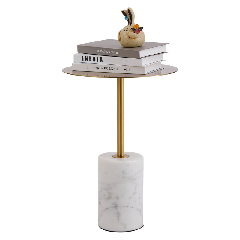 Jaiquez Circulo Side Table Quality Marble Base, Gold