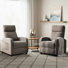 27" Wide Upholstered Manual Push Back Recliner With Side Pocket (Set Of 2)
