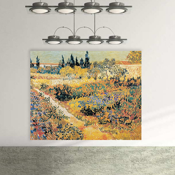 "Garden in Full Bloom" by Van Gogh Art Print Plaque