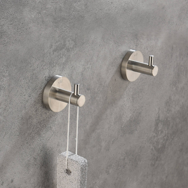 Wall Mounted Robe Hook, Brush Nickel