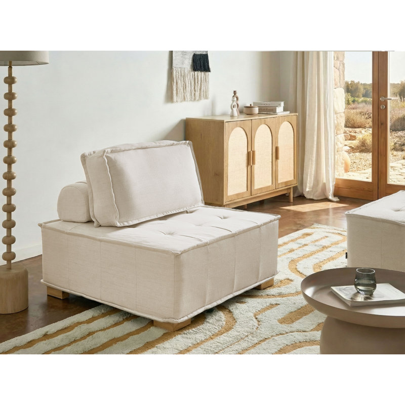 TIBRO Upholstered Fabric Armless, White