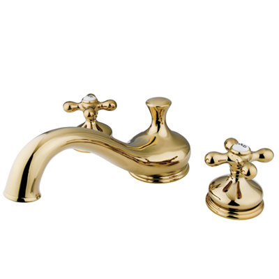Double Handle Deck Mounted Roman Tub Faucet