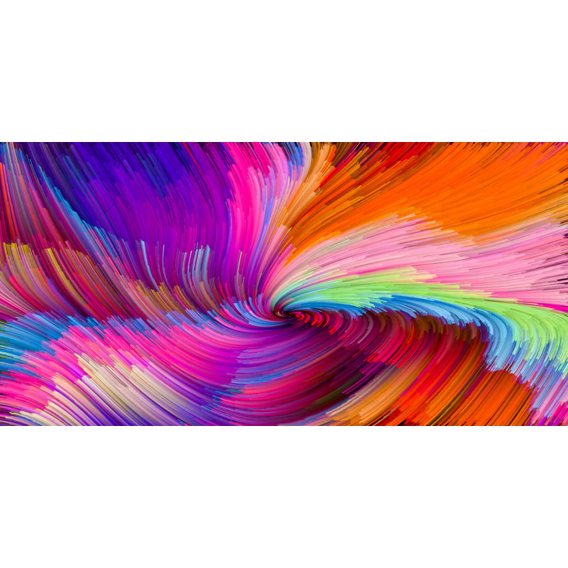 «Color Swirl Series», impression sur toile tendue, H 27,5 po x l 55 po x P 1,5 po