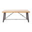 Table et bancs d'extérieur en bois avec base en lattes classiques