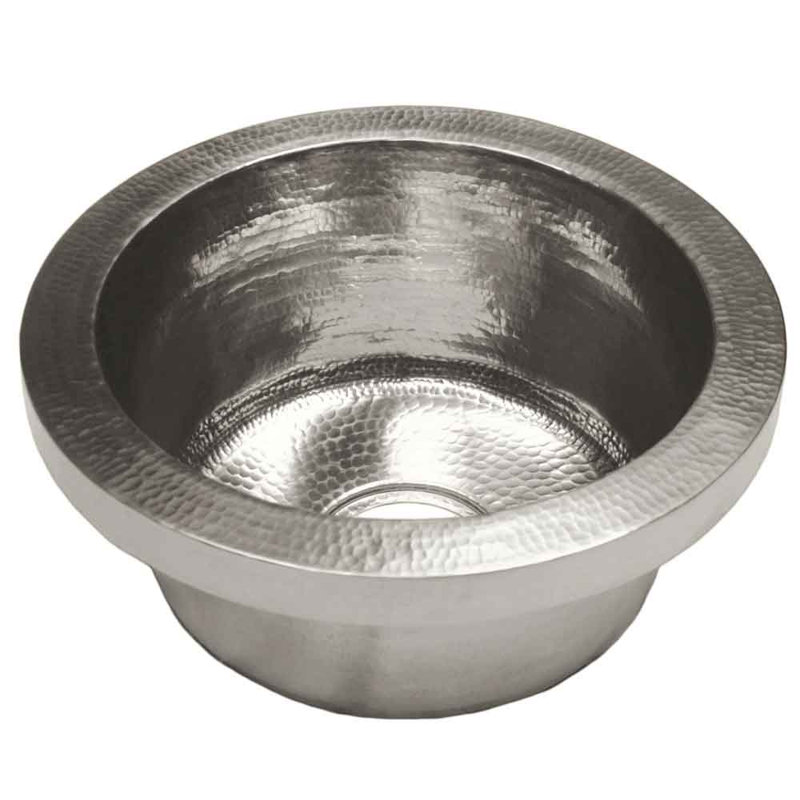 Mojito 16" L x 16" W Drop-In Kitchen Sink, Brushed Nickel