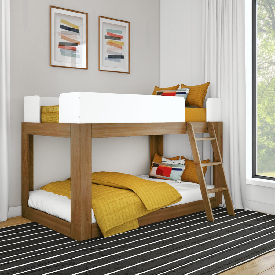 Ambur Twin over Twin Solid Wood Standard Bunk Bed