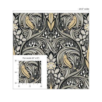 Alfhard Peel & Stick Floral Roll
