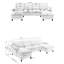 Canapé modulaire en U en forme de U, canapé d'angle avec coussins de taille 4 pièces