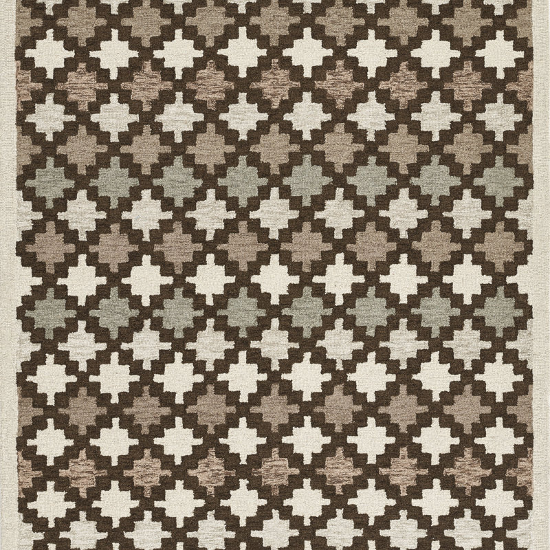 Abbott Hand Tufted Wool Geometric Rug, Rectangle 9' x 12'