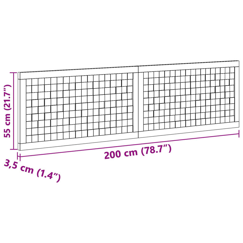 Solid Wood Headboard, 200 x 200cm
